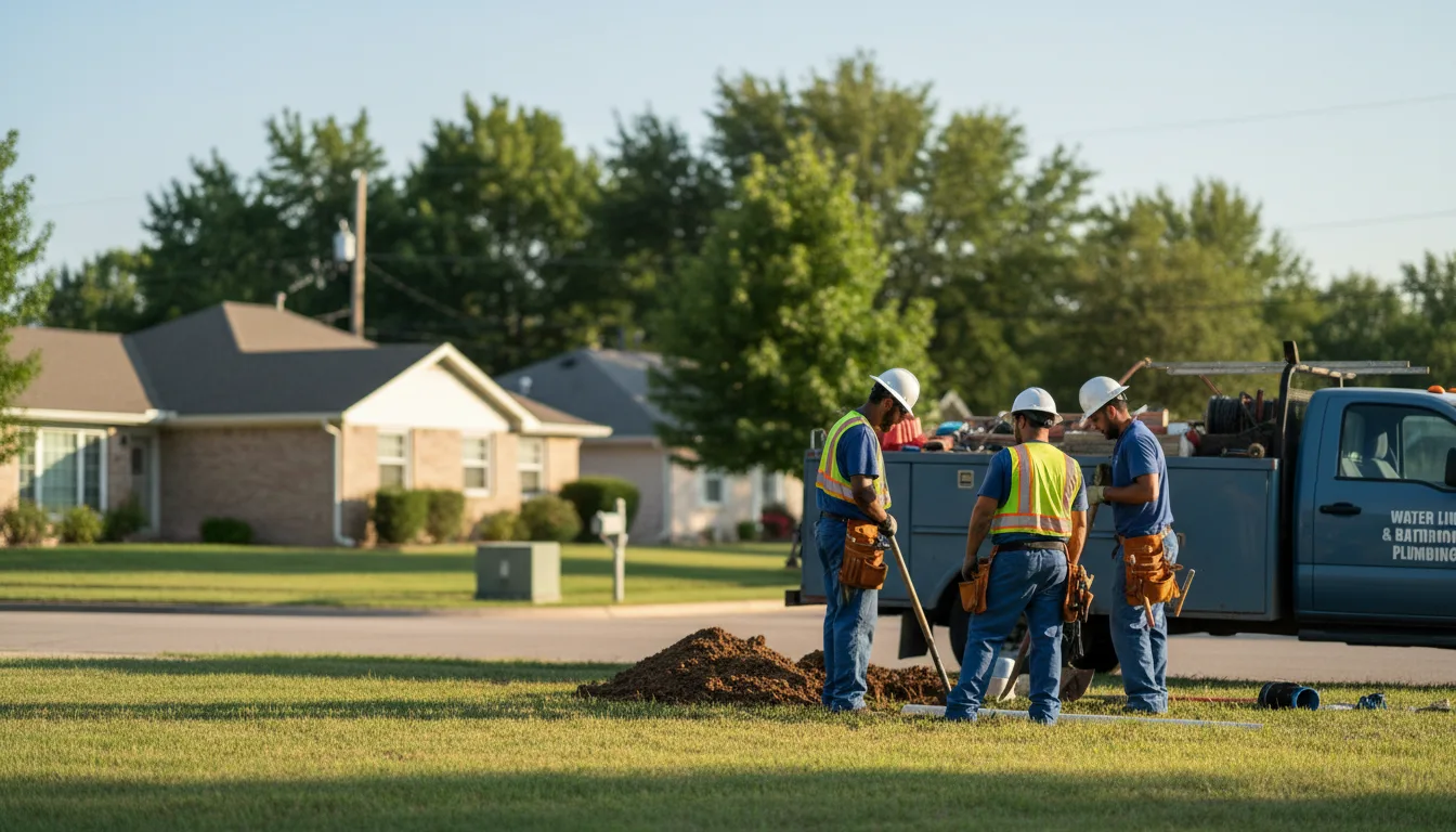 Residential water line and bathroom plumbing service in Gallina, NM